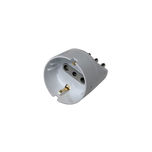 Schuko adapter 10A matt white PRB1007