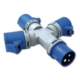 Moltiplicatore a 3 vie IP44 16 A CEE PRB1416