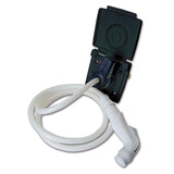 Black outdoor shower with quick connection 150 cm, PRE140NS bag