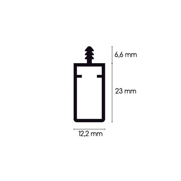 Profilo porta LED opale x fresata PRF1979