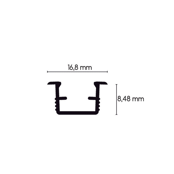 Profilo porta LED con coperchio PRF1985 PRF1985