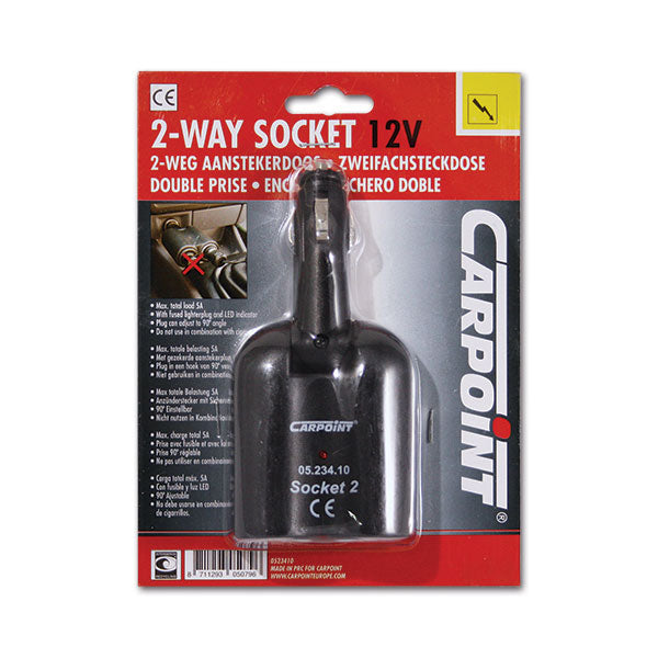 Divisor de enchufe de encendedor de cigarrillos ajustable 8711293050796