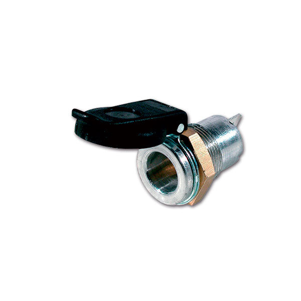 Presa 12 Volt in metallo con coperchio PRS411