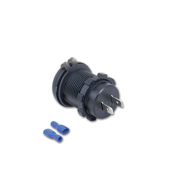 GES Presa USB Rotonda PD+QC3.0 con Interruttore e Display 12/24 V