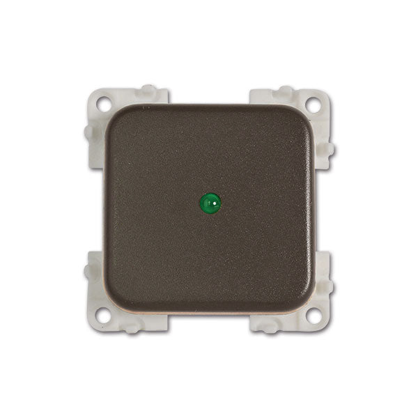 CBE Interruttore 12V con LED verde marrone