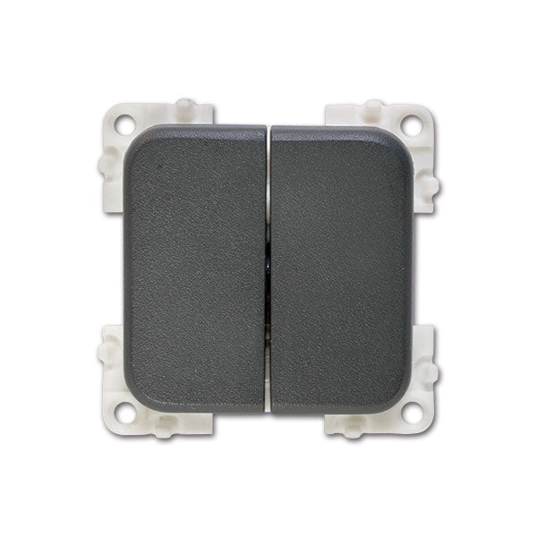 Interruptor unipolar doble CBE gris