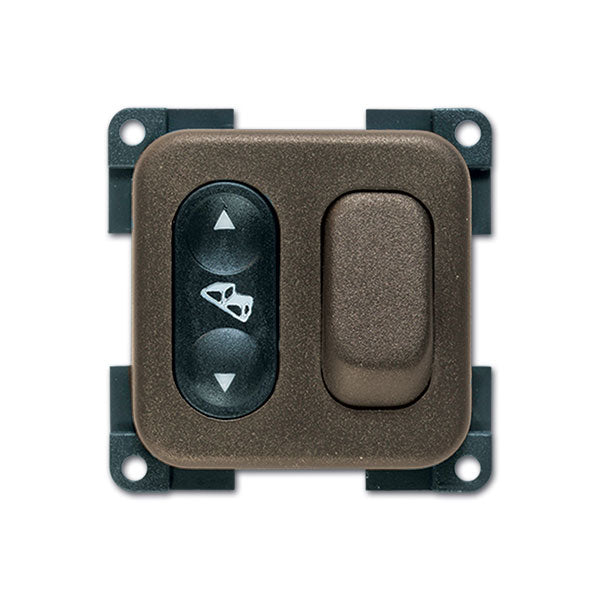 CBE Pulsante gradino + deviatore luce marrone