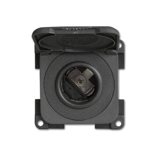 Toma de corriente CBE 12 V CC + tapa gris