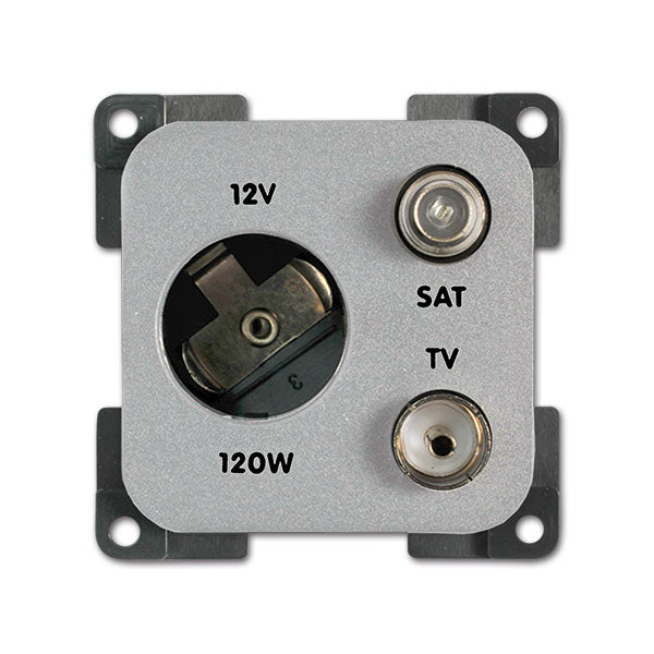 CBE Presa 12V DC + TV + SAT grigio chiaro