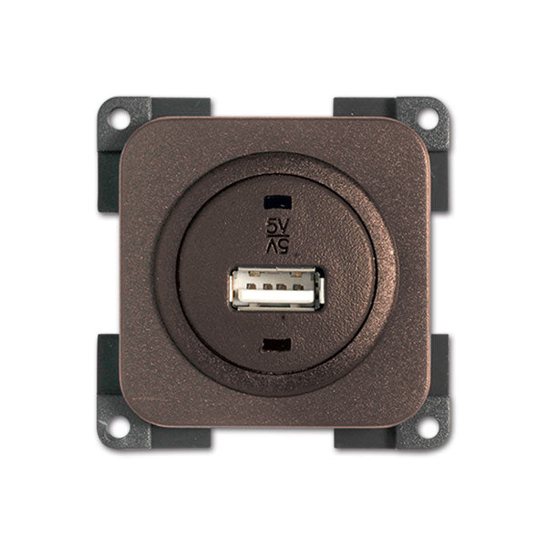 CBE Toma USB doble 1A + 2,1A gris