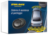 Steelmate Kit 4 sensori di parcheggio posteriori montaggio a filo paraurti