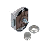 Kit Push-Lock nichelato con pulsante e rosetta nichelato PSH05N