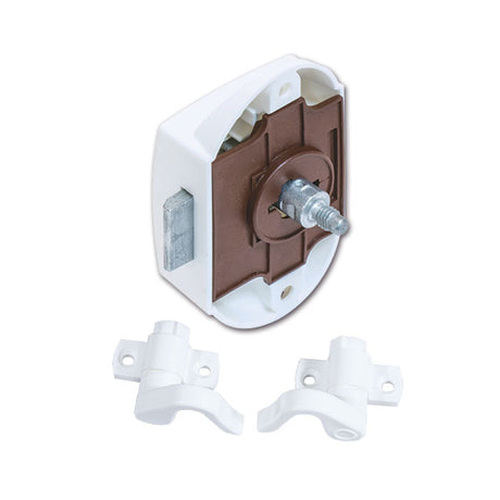 White one-sided Push-Lock with hooks PSH11B