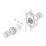 Brauner, beidseitiger Druckverschluss mit Haken PSH12M