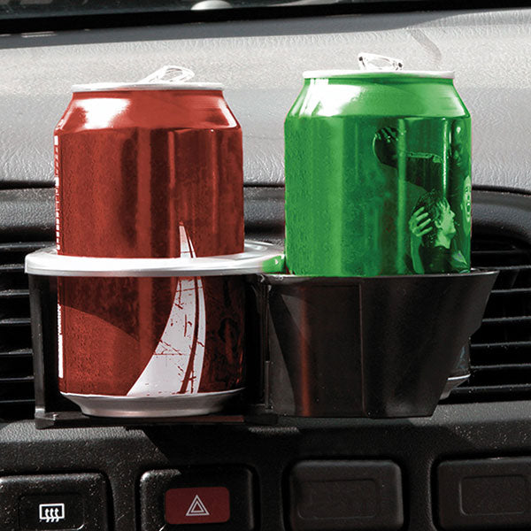 Portavasos doble Carpoint con fijación por clip