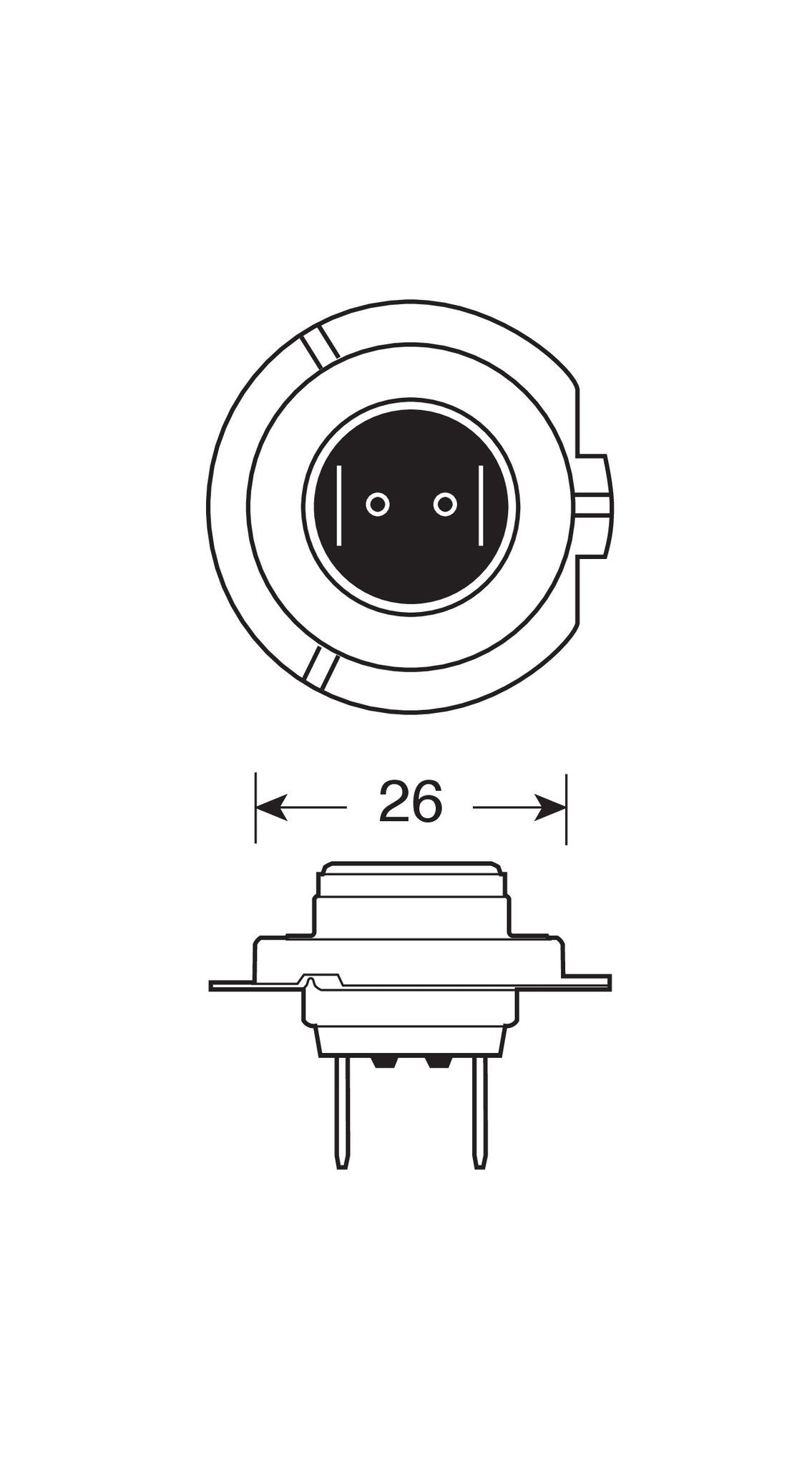 Pilot 12V Lampada alogena Xenon - (H7) - 100W - PX26d - 2 pz - Scatola Plast.