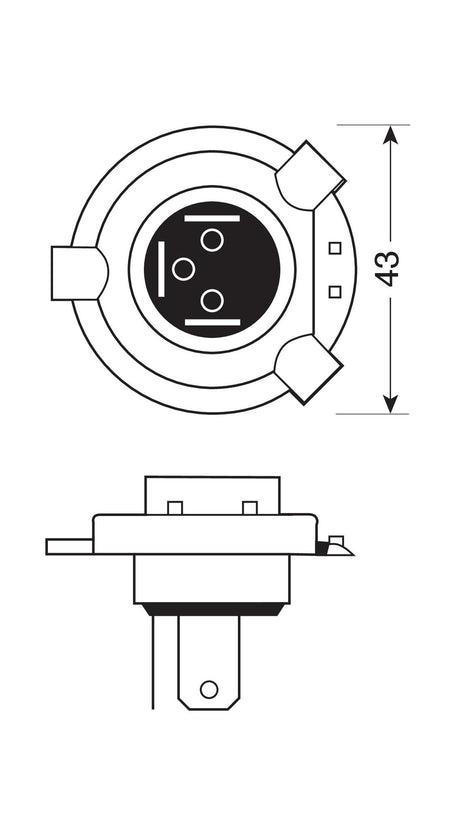 Lampa 12V Lampada alogena - HS1 - 35/35W - PX43t - 1 pz - D/Blister 91505