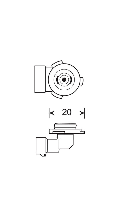 Osram Lampadina 12V Original Line - H10 - 42W - PY20d - 1 pz - Scatola