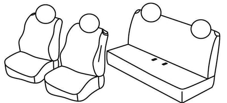 Set coprisedili Beige Fiat 500 07/07>06/15 Fiat 500C 07/09>06/15 C15001B QC15001B