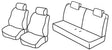 Set coprisedili Nero/Blu Fiat Panda 09/03>01/12 Classic 02/12>12/12 C15018D QC15018D