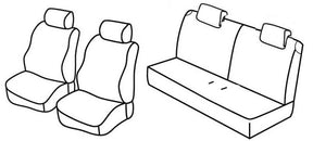 Set coprisedili Nero/Blu Fiat Panda 09/03>01/12 Classic 02/12>12/12 C15018D QC15018D