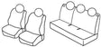Set coprisedili Superior Beige Fiat Panda 02/12>10/20 Panda 4x4 11/12>10/20 QC15020B
