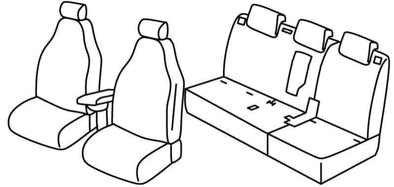 Lampa Set coprisedili Superior - Grigio/Nero - Fiat 500L (09/12>) QD15004C