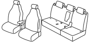 Lampa Set coprisedili Superior - Grigio/Nero - Fiat 500L (09/12>) QD15004C