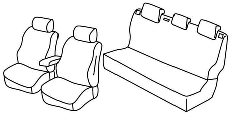 Set coprisedili Superior Grigio/Nero Volkswagen Polo 5p 09/09>09/17 Family QE37119C