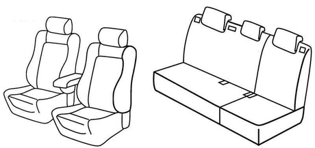 Set coprisedili Superior Grigio/Nero Volkswagen Polo 5p 05/14>09/17 Sportline QE37120C