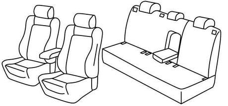 Set coprisedili Superior Nero/Rosso Volkswagen Golf VI 5p (11/08>10/12) Highline QF37057E
