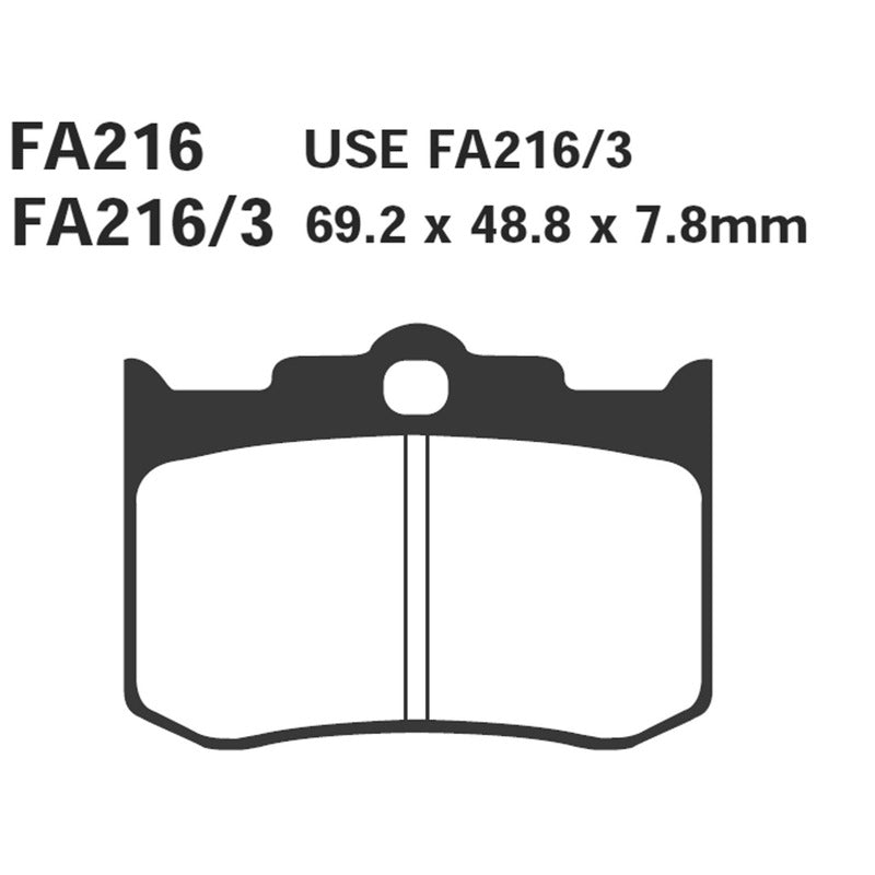 Ebc Pastiglie freno Pinza Performance 4 pistoncini Race FA216/3