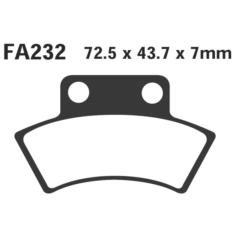 Ebc Pastiglie freno Polaris Posteriore 89- FA232TT