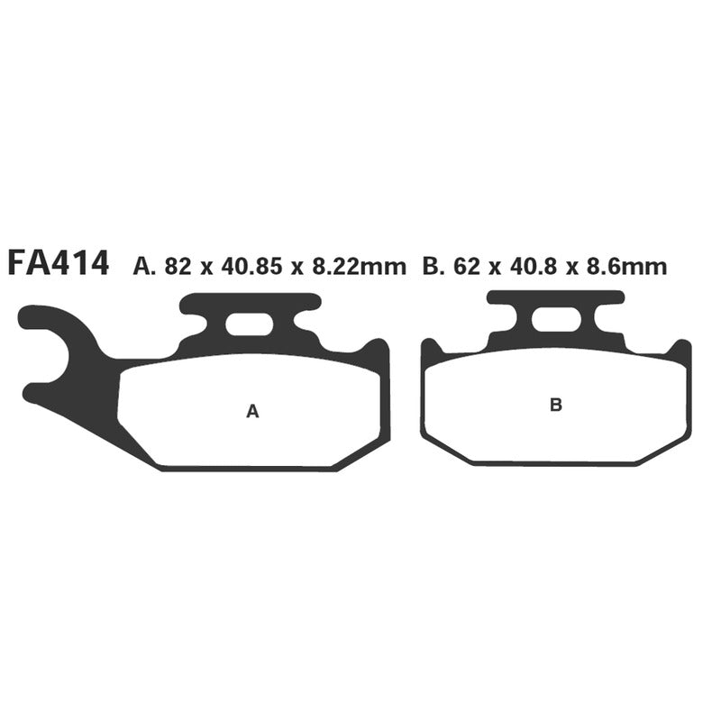 Ebc Pastiglie freno Suzuki 700 Kingquad05-07 Anteriore destra FA414TT