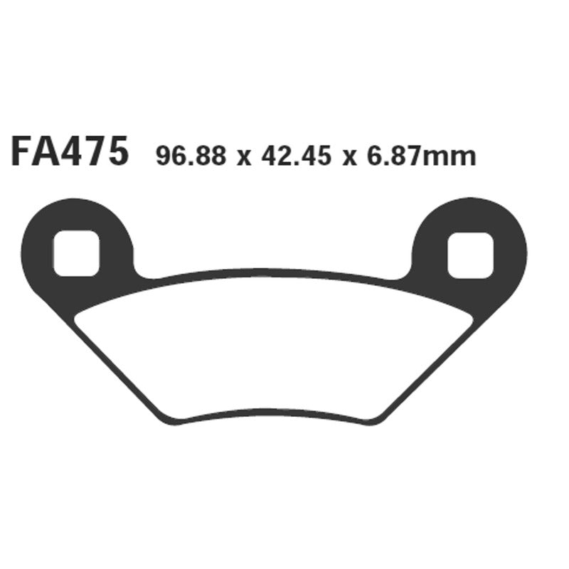Ebc Brake Pads Polaris 500 Xp09- Front / Rear FA475TT