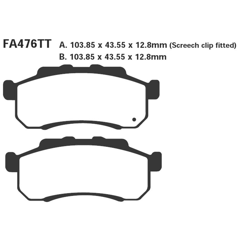 Ebc Pastiglie freno Tt Honda Muv 700 09-13 FA476TT