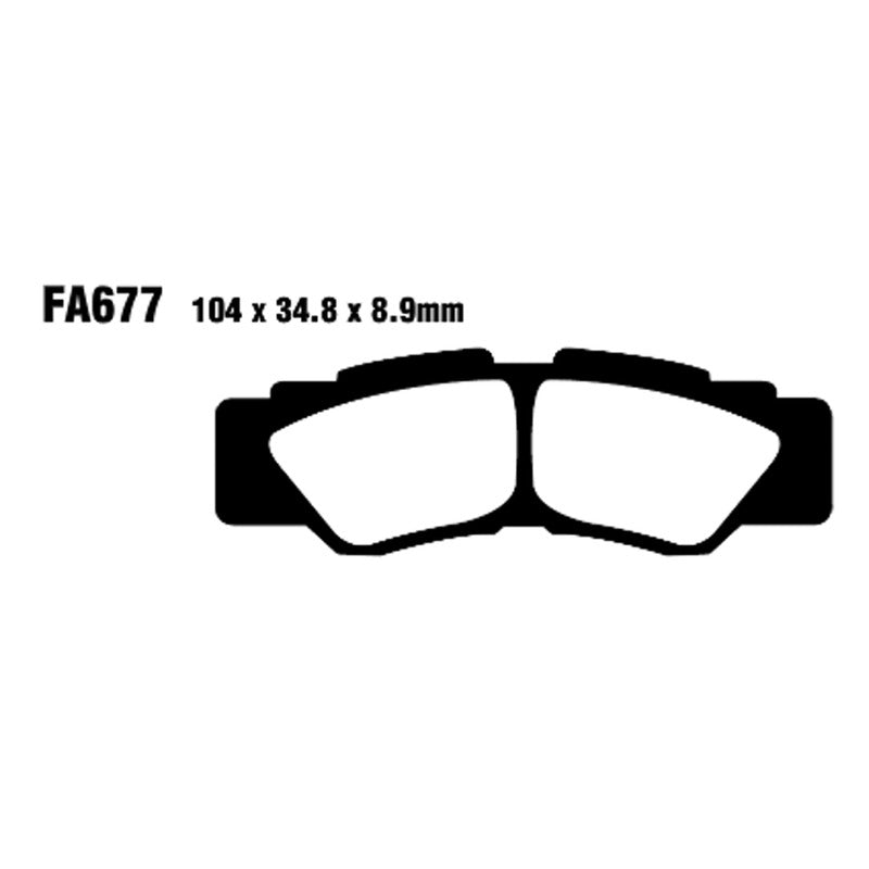 Ebc Pastiglie freno Tt Yamaha Yxr 100016- Posteriore FA677TT