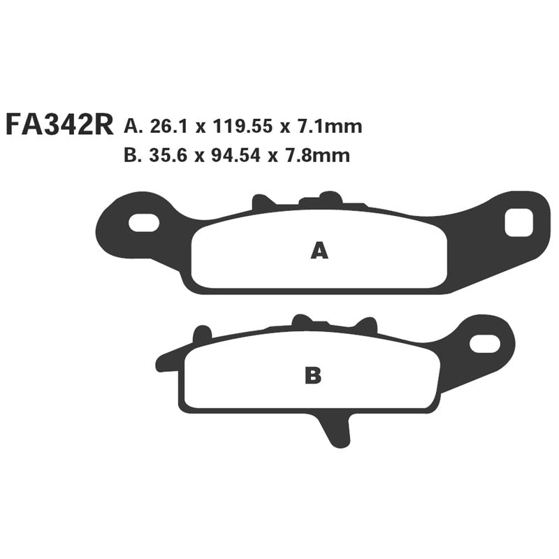 Ebc Brake Pads R Kawasaki-Suzuki left FA342R