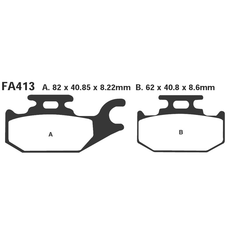 Ebc Brake Pads R Suzuki 700 Kingqua 05-07 Front Left FA413R
