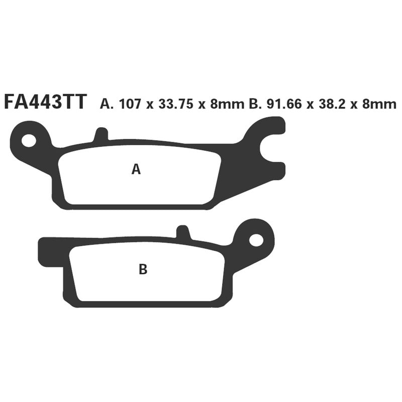 Ebc Pastiglie freno R Yfm 700 Grizzly 07- Anteriore sinistra FA443R