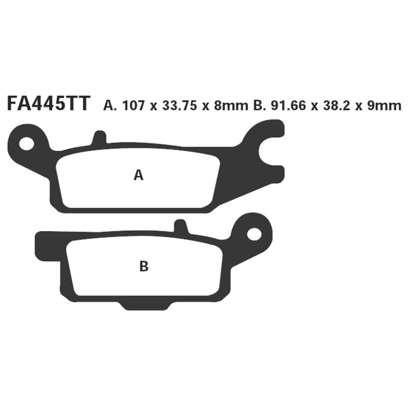 Ebc Brake Pads R Yfm 700 Grizzly 07- Rear Left FA445R