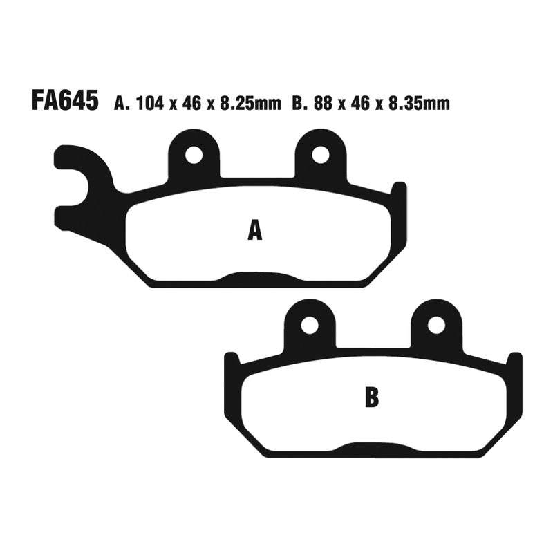 Ebc Brake Pads R Can Am Commander/Maverick 1000 FA645R
