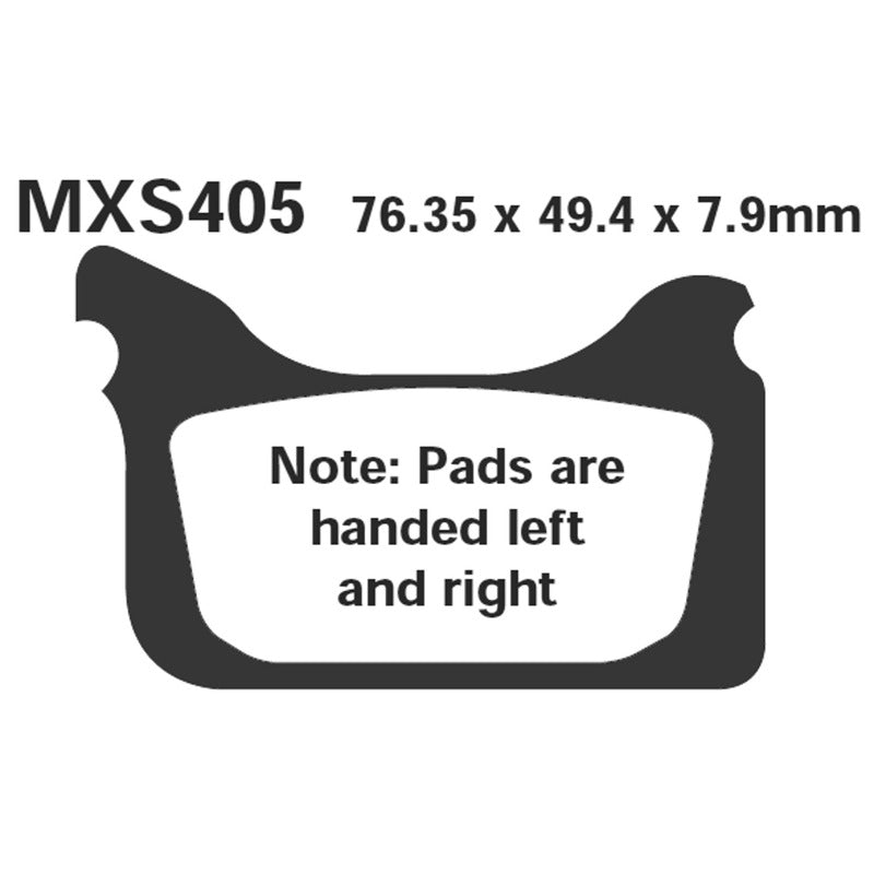 Ebc Mxs brake pads Ktm Smr 450/525 Front 05- Aprilia Svx 450/550 MXS405