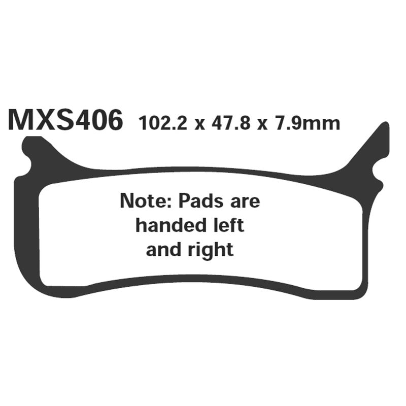 Ebc Pastiglie freno Mxs Ktm Smr 450/525 Anteriore 04-05 MXS406