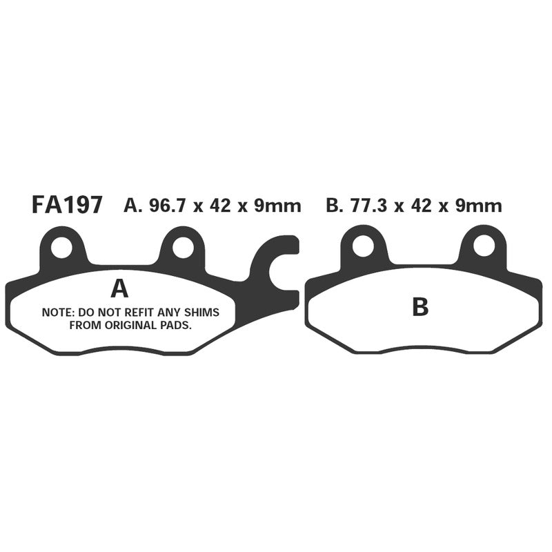 Ebc Pastiglie freno Sfac Kymco Dink Anteriore 50/125/150/200 SFAC197