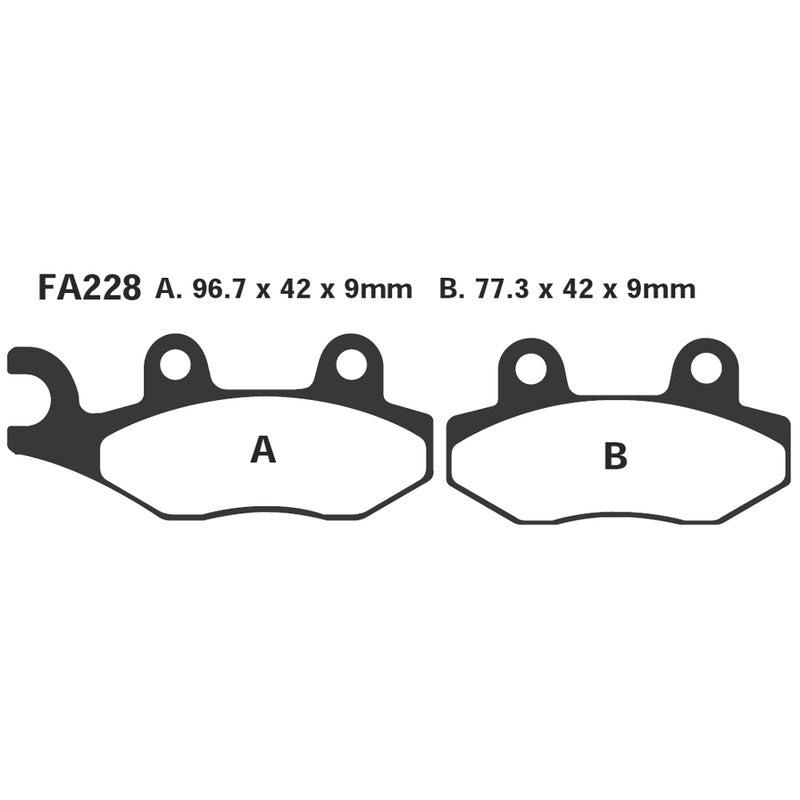 Ebc Pads Sfa Kymco Agility 50/125 Front Burgman 07- Front left SFA228