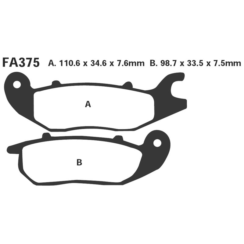 Ebc Pastiglie freno Hh Honda Cbr 125 04-06 Anteriore Rieju Rs2/Nkd 125 06- FA375HH