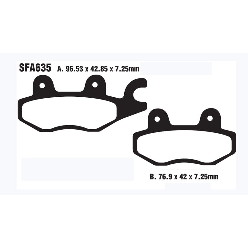 EBC Bremsbeläge SFA Peugeot V0X 110 12-13 Vorderachse SFA635