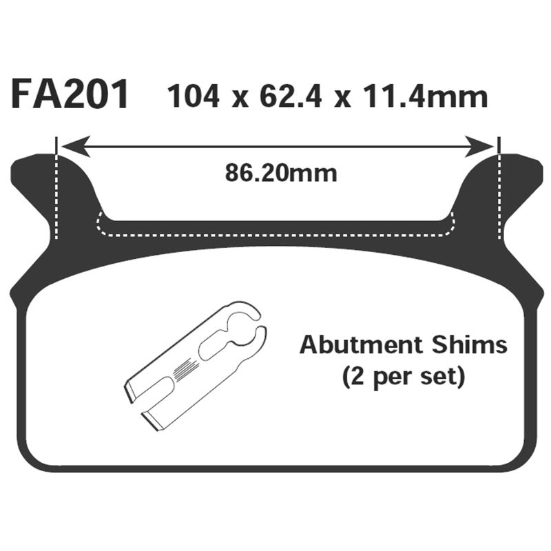 Ebc Pastiglie freno Hh Harley Davidson FA201HH