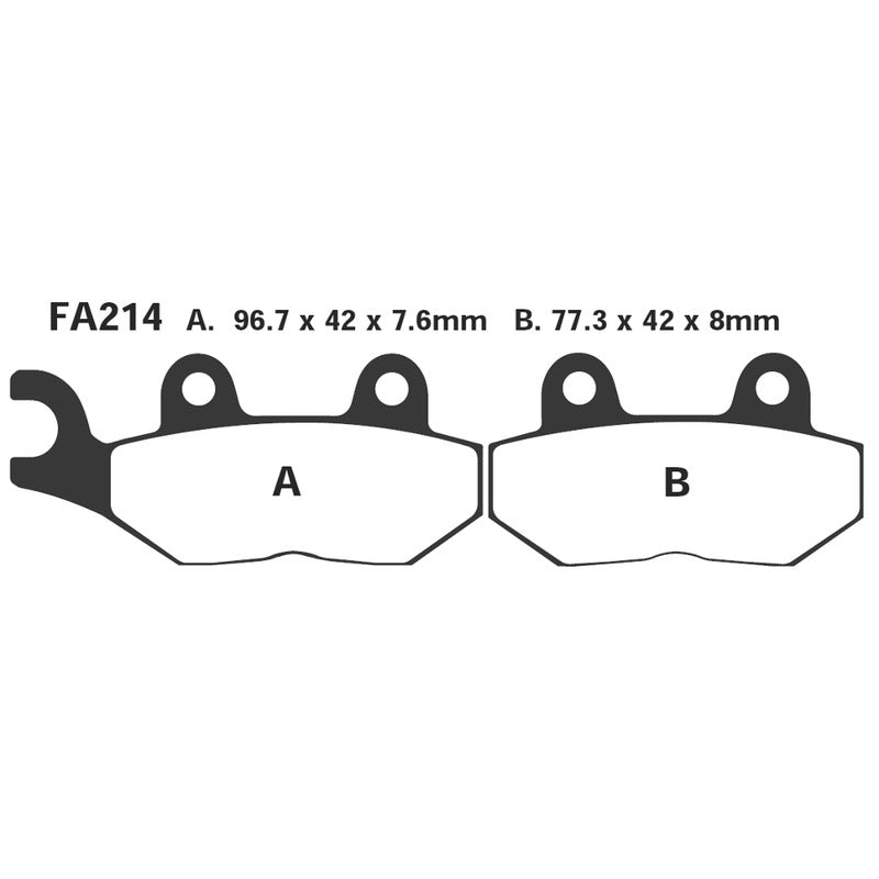 Ebc Pastiglie freno Hh Triumph Tiger Anterioi sinistra FA214HH